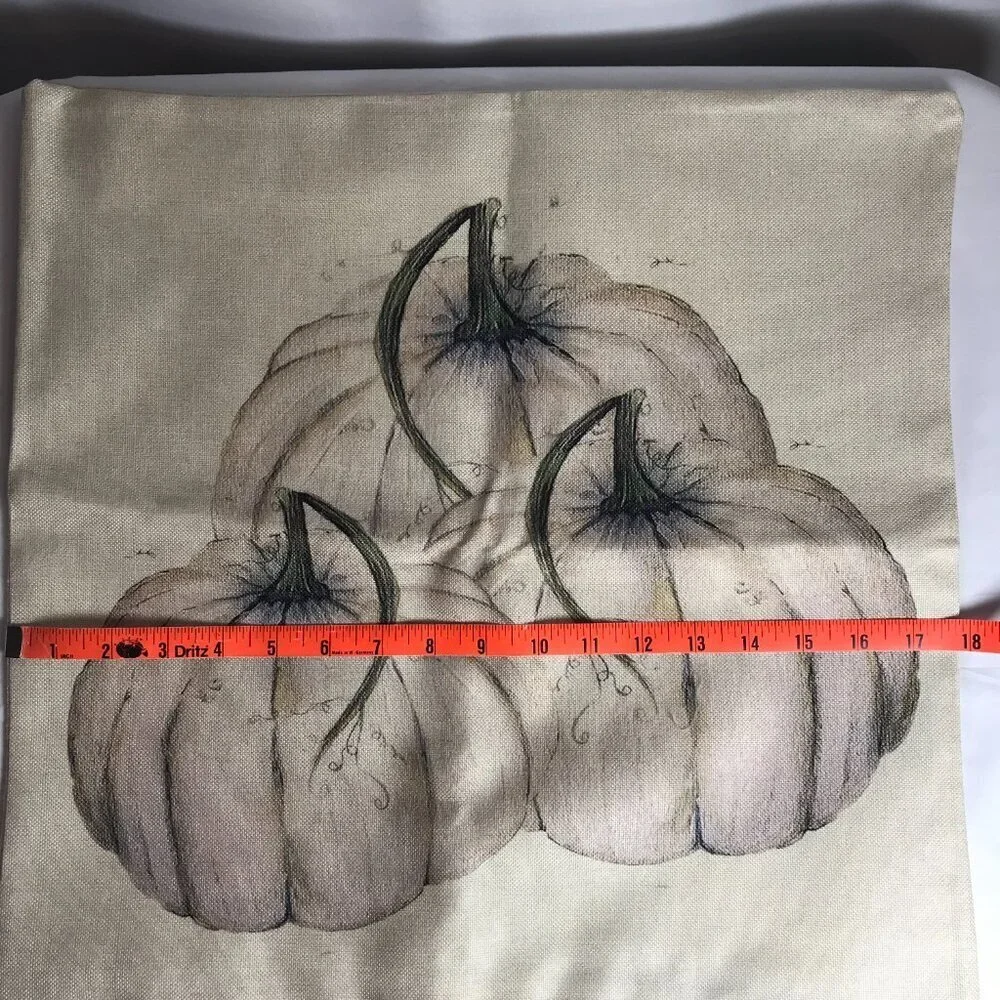 NWOT Pumpkin Fall Thanksgiving Halloween Pillow cover for 16"x16" pillow - Picture 5 of 10